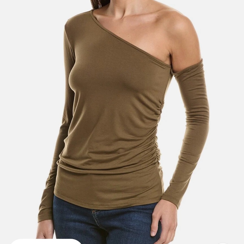 L'AGENCE Hattie One-Shoulder Top Large NWT